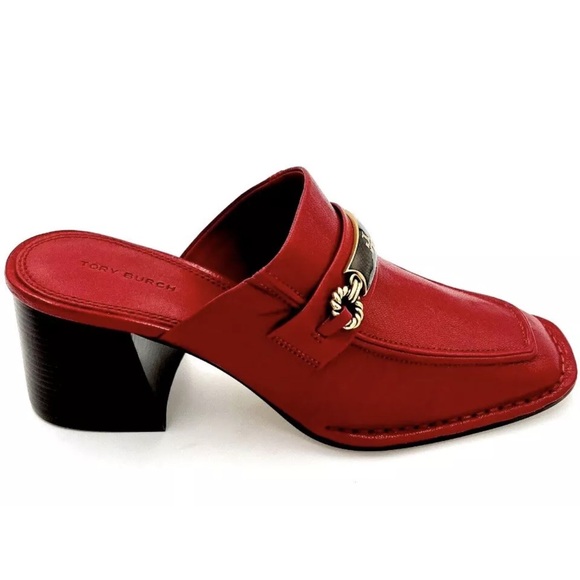 TORY BURCH PERRINE 65MM RED LOAFER/MULE SZ 7M ~ NIB - Picture 4 of 4